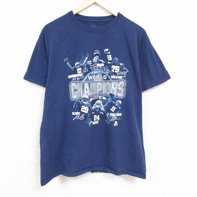 NFL ニューイングランドペイトリオッツ 半袖Tシャツ トムレディ ネイビー XL | 古着