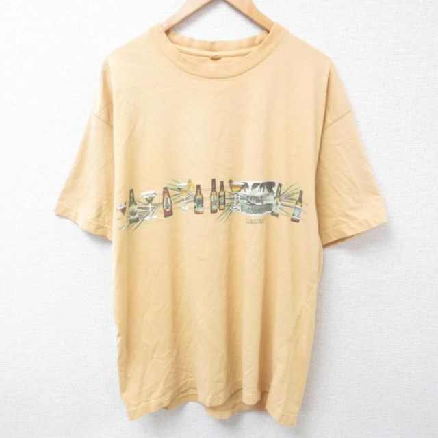 半袖Tシャツ カクテル イエロー XL | 古着