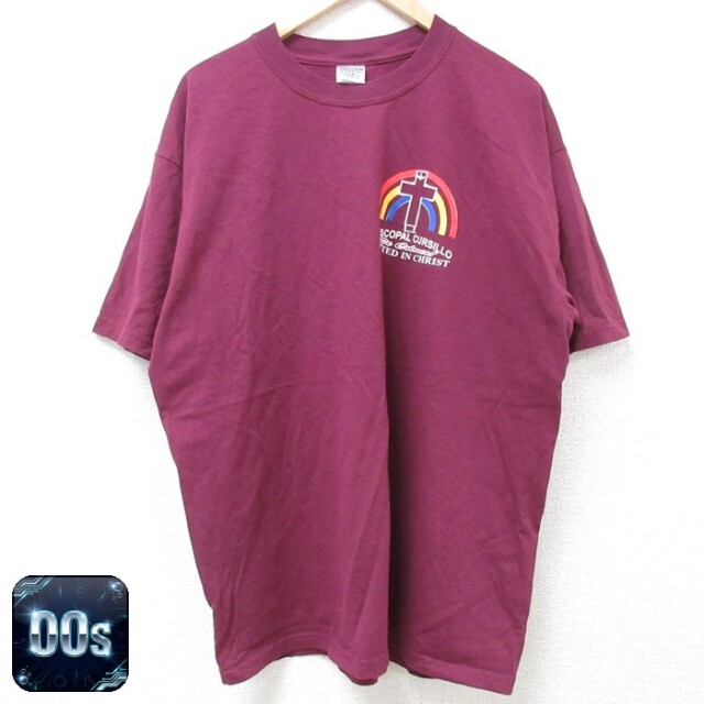 【50%OFF】00s 半袖Tシャツ 十字架 バーガンディ XL | 古着