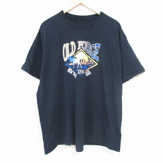 OLD FORGE 半袖Tシャツ シカ ブラック XL | 古着
