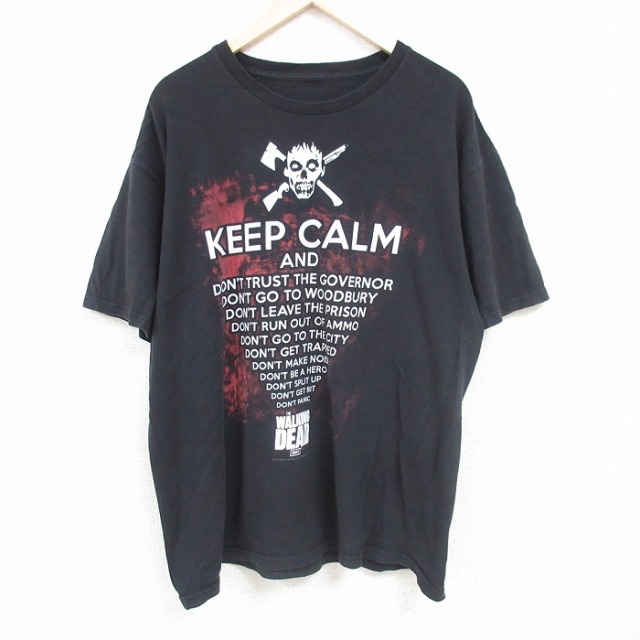 ドラマ KEEP CALM 半袖Tシャツ ブラック XL | 古着