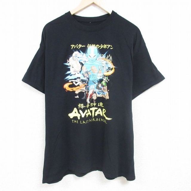 半袖Tシャツ アニメ ブラック XL | 古着