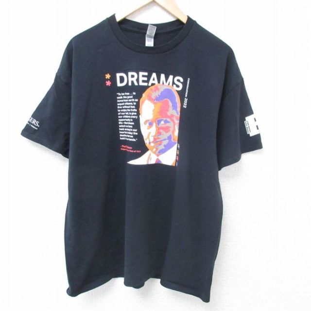 ポールロブスン 半袖Tシャツ DREAMS ブラック XL | 古着