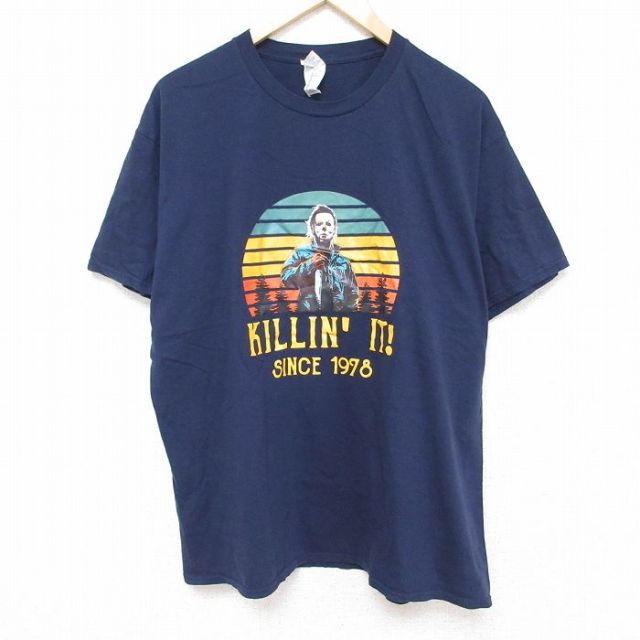 古着通販 XL☆古着 半袖 Tシャツ メンズ ホラー映画 ハロウィン