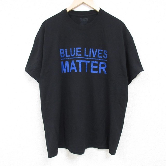 ブルーライブズマター 半袖Tシャツ ブラック XL | 古着