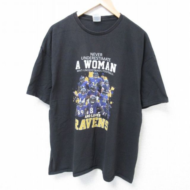 レイブンス 半袖Tシャツ ブラック XL | 古着