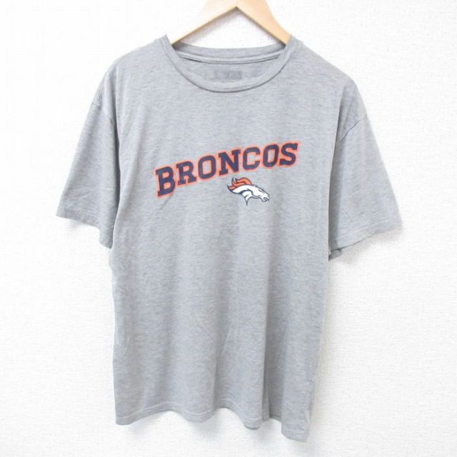 NFL デンバーブロンコス 半袖Tシャツ アメフト グレー XL | 古着