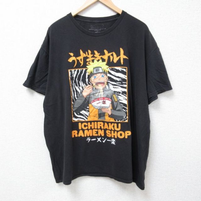半袖Tシャツ NARUTO ブラック XL | 古着