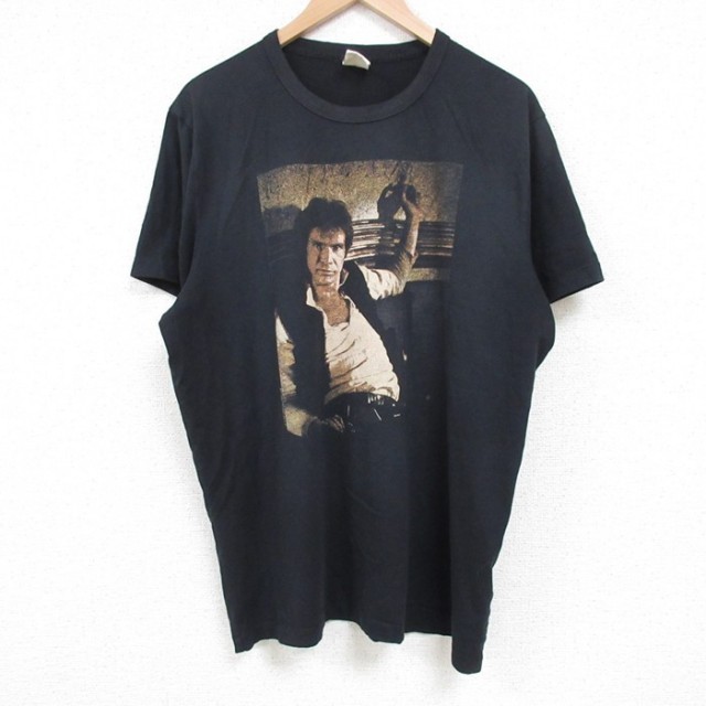 XL★古着 アバクロンビー Abercrombie&fitch 半袖 Tシャツ メンズ スターウォーズ STAR WARS ハンソロ クルーネック 黒 ブラック 25apr19 中古