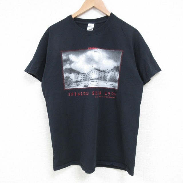 L★古着 半袖 Tシャツ メンズ REDRUM コットン クルーネック 黒 ブラック 25apr24 中古