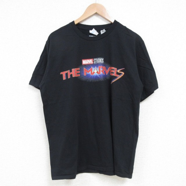 L★古着 半袖 Tシャツ メンズ マーベル マーベルズ コットン クルーネック 黒 ブラック 25apr24 中古