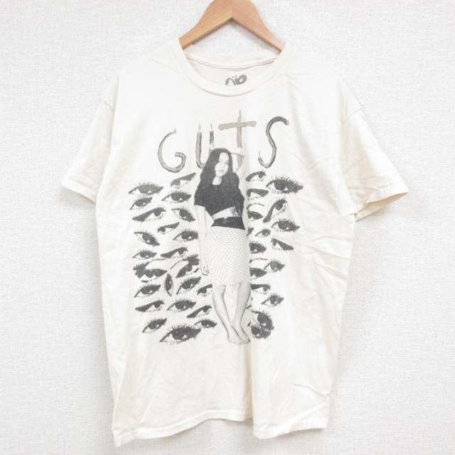L★古着 半袖 ロック バンド Tシャツ メンズ オリヴィアロドリゴ コットン クルーネック 生成り 25jun04 中古