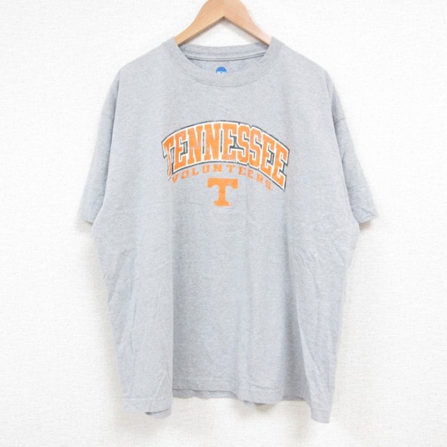 【50%OFF】XL★古着 半袖 Tシャツ メンズ テネシー 大きいサイズ クルーネック グレー 霜降り 25may17 中古