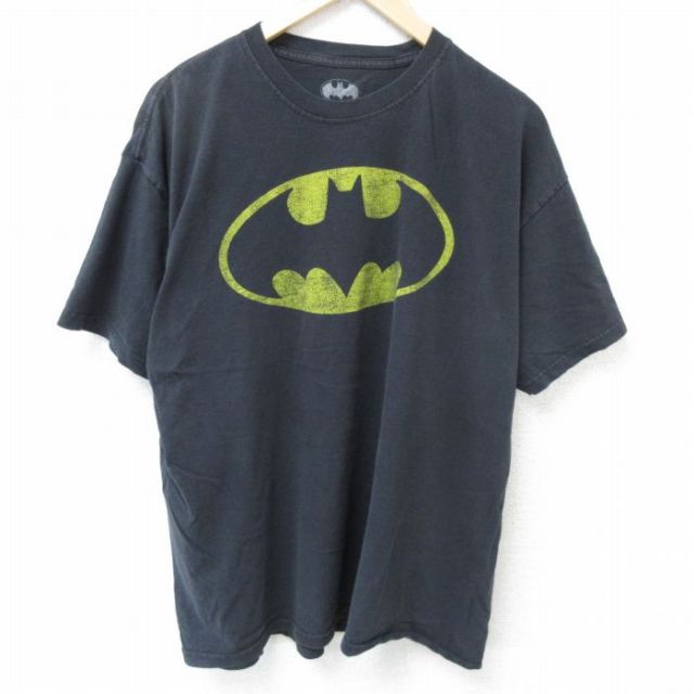 XL★古着 半袖 Tシャツ メンズ DCコミックス バットマン BATMAN コットン クルーネック 黒 ブラック 25may16 中古