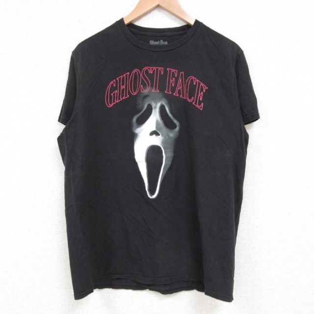 M★古着 半袖 Tシャツ メンズ 映画 スクリーム コットン クルーネック 黒 ブラック 25may19 中古