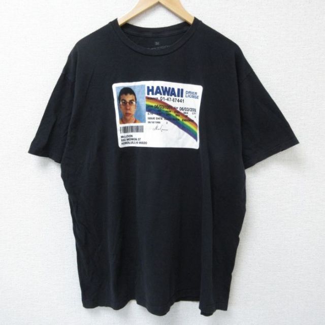 XL★古着 リップルジャンクション 半袖 Tシャツ メンズ 映画 スーパーバッド 大きいサイズ コットン クルーネック 黒 ブラック 25may23 中古