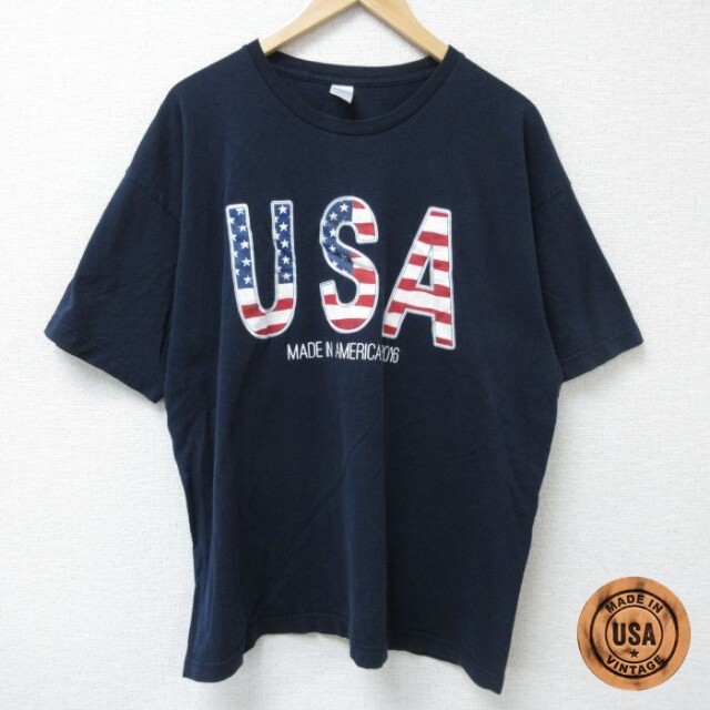 【50%OFF】半袖Tシャツ USAロゴ ネイビー XL | 古着