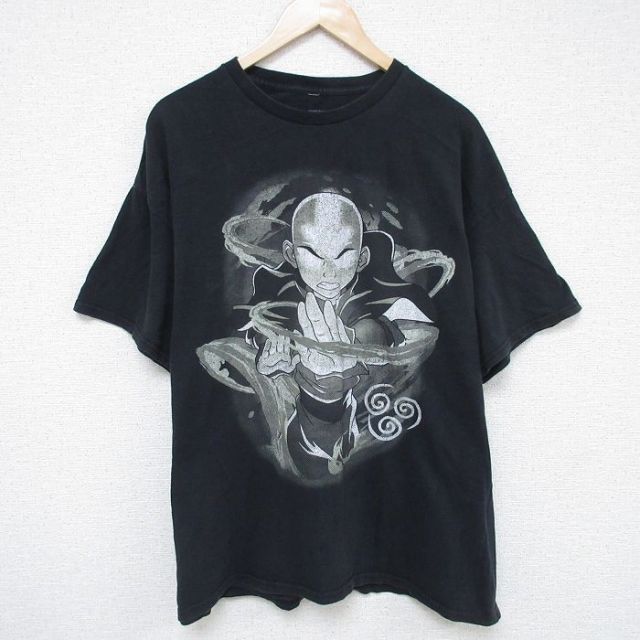 ニコロデオン 半袖Tシャツ アバター伝説の少年アン ブラック XL | 古着