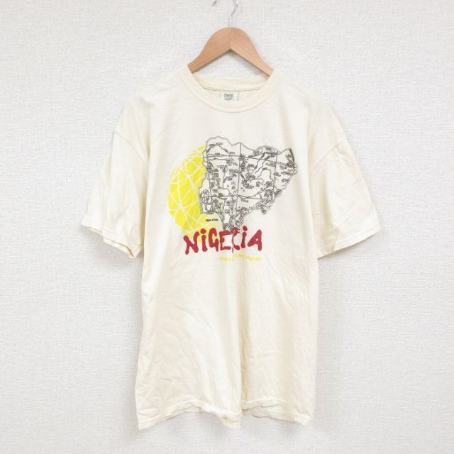 半袖Tシャツ ナイジェリア ベージュ XL | 古着