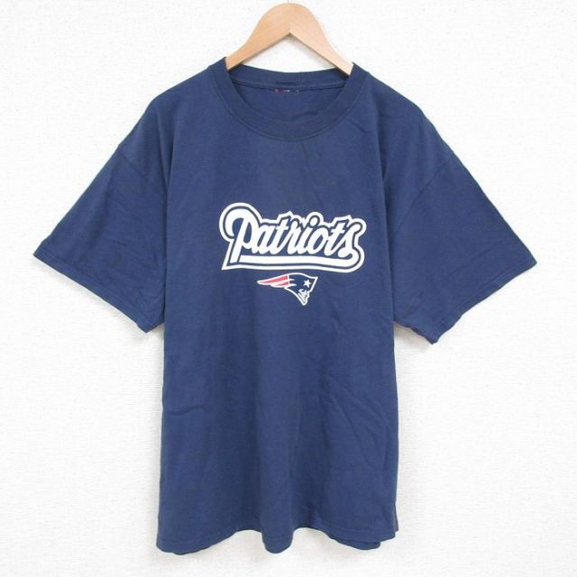 NFL ニューヨークジャイアンツ 半袖Tシャツ アメフト ネイビー XL | 古着
