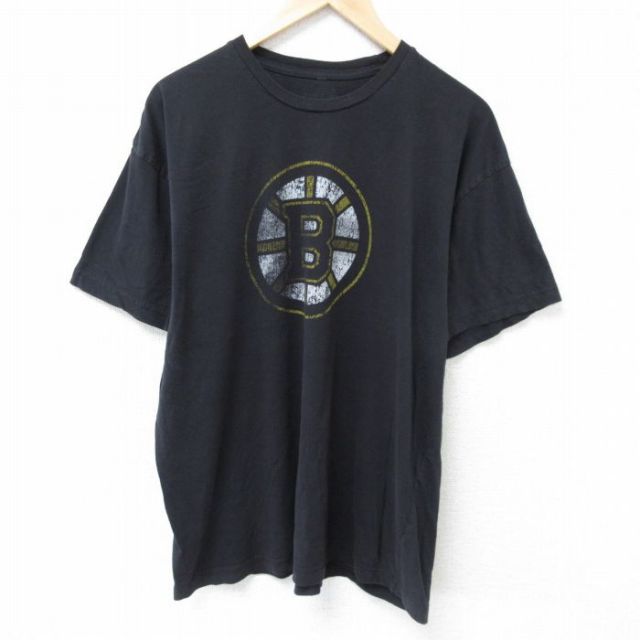 NHL ボストンブルーインズ 半袖Tシャツ アイスホッケー ブラック XL | 古着
