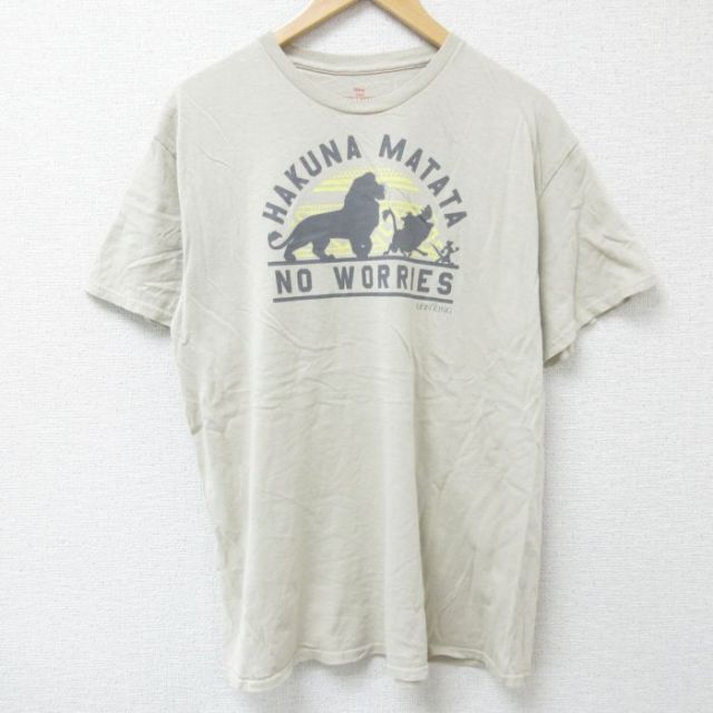 ディズニー 半袖Tシャツ ライオンキング ベージュ L | 古着