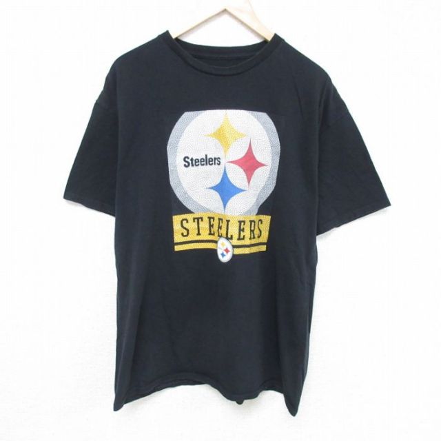 NFL ピッツバーグスティーラーズ 半袖Tシャツ アメフト ブラック XL | 古着