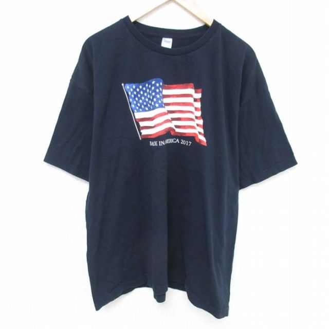 半袖Tシャツ 星条旗 ネイビー XL | 古着
