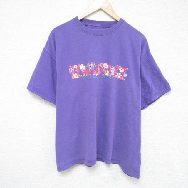 フルーツオブザルーム 半袖Tシャツ ハワイ パープル XL | 古着