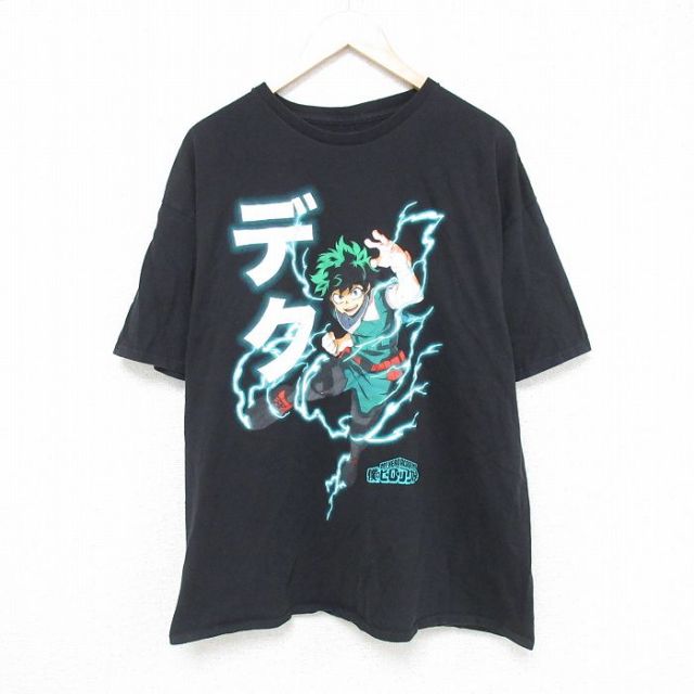 半袖Tシャツ 僕のヒーローアカデミア ブラック XL | 古着