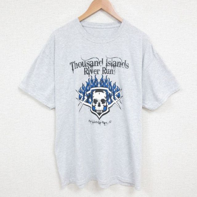 半袖Tシャツ スカル グレー XL | 古着