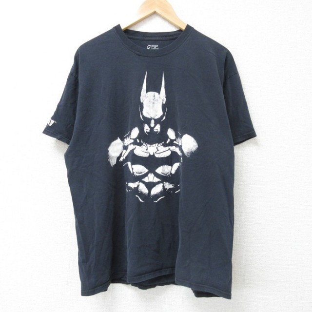 L★古着 半袖 Tシャツ メンズ DCコミックス バットマン BATMAN コットン クルーネック 黒 ブラック 25jun10 中古