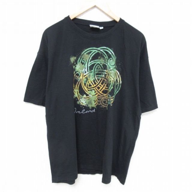 半袖Tシャツ アイルランド ブラック XL | 古着