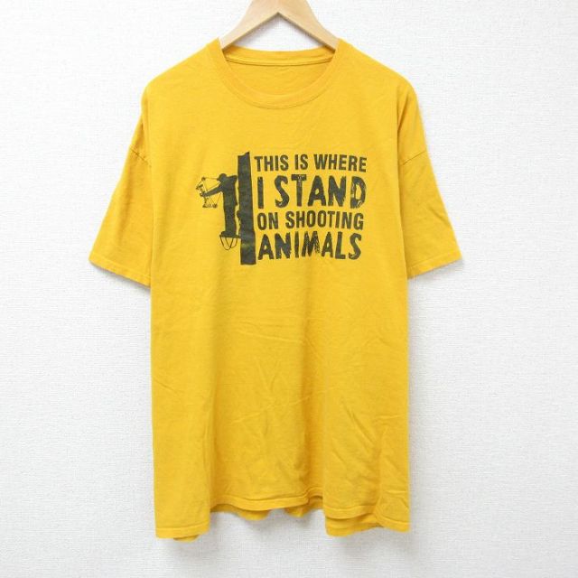 半袖Tシャツ シューティング イエロー XL | 古着