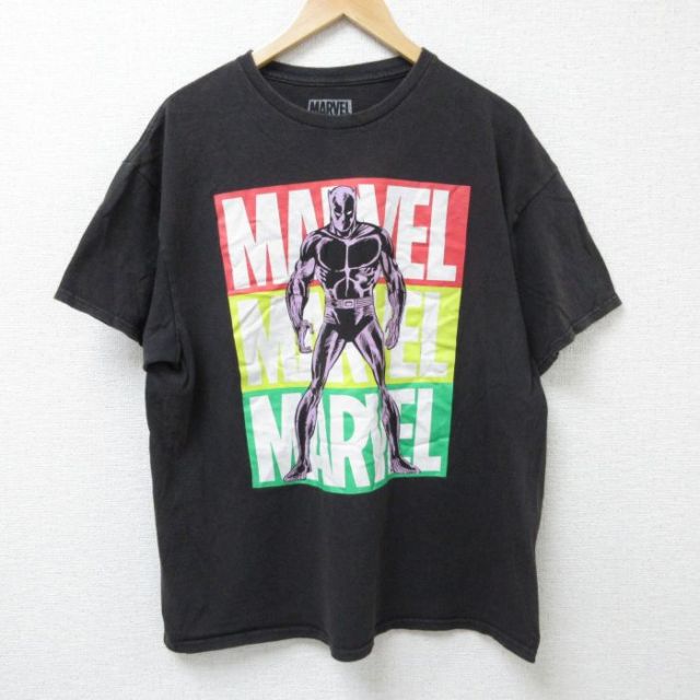 マーベル 半袖Tシャツ ブラックパンサー ブラック XL | 古着