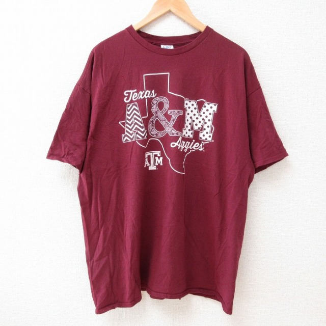 テキサスアギーズ 半袖Tシャツ バーガンディ XL | 古着