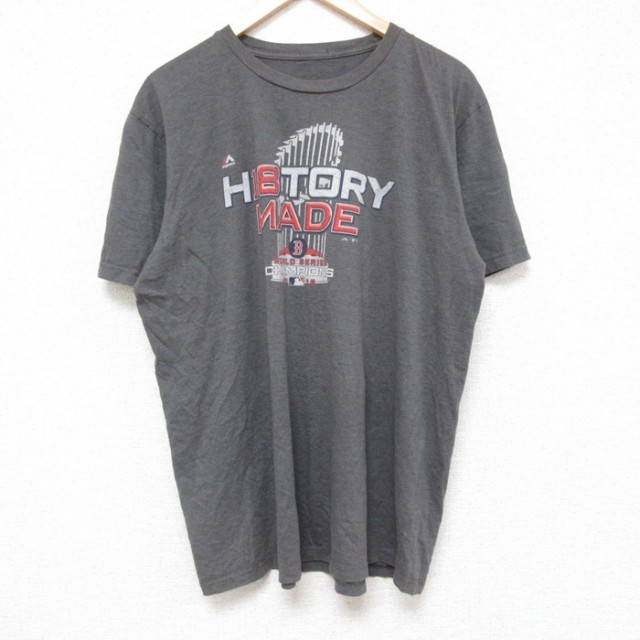 MLB ボストンレッドソックス 半袖Tシャツ 霜降り グレー L | 古着