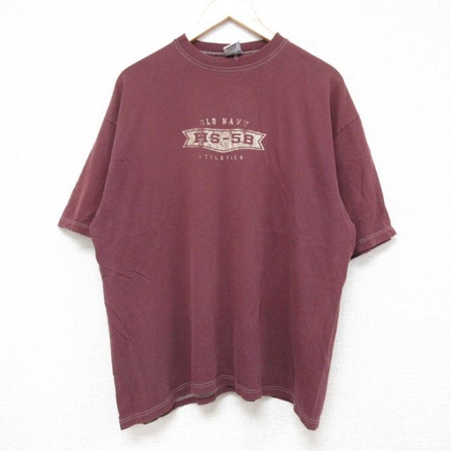 オールドネイビー 半袖Tシャツ バーガンディ XL | 古着