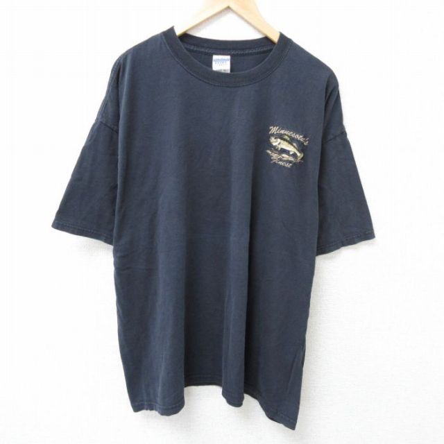 00s 半袖Tシャツ 魚 ブラック XL | 古着