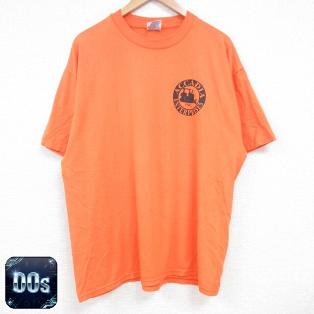 【50%OFF】ヘインズ 00s 半袖Tシャツ ブルドーザー オレンジ XL | 古着