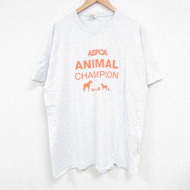半袖Tシャツ アニマル グレー XL | 古着