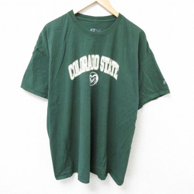 ラッセル 半袖Tシャツ コロラド グリーン XL | 古着