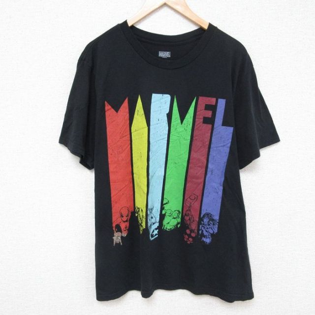 マーベル 半袖Tシャツ スパイダーマン ブラック XL | 古着