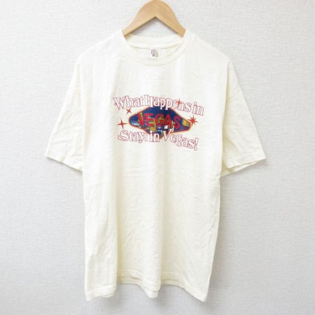 半袖Tシャツ ラスベガス ベージュ XL | 古着