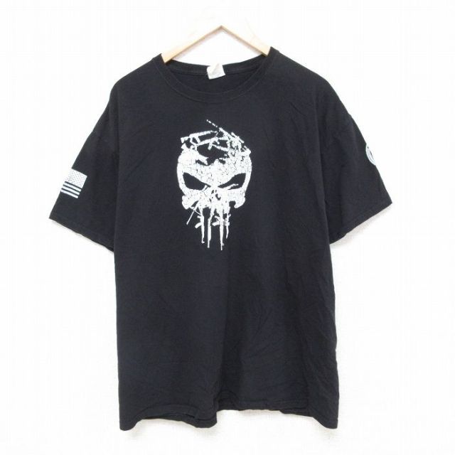フルーツオブザルーム 半袖Tシャツ スカル ブラック XL | 古着