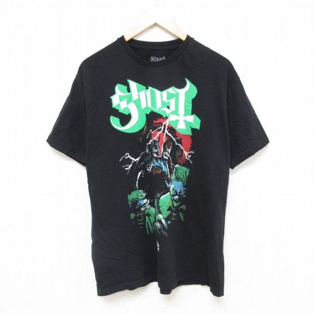 ゴースト 半袖Tシャツ ロック ブラック XL | 古着