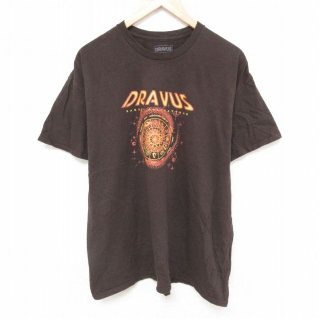 DRAVUS 半袖Tシャツ ブラウン XL | 古着