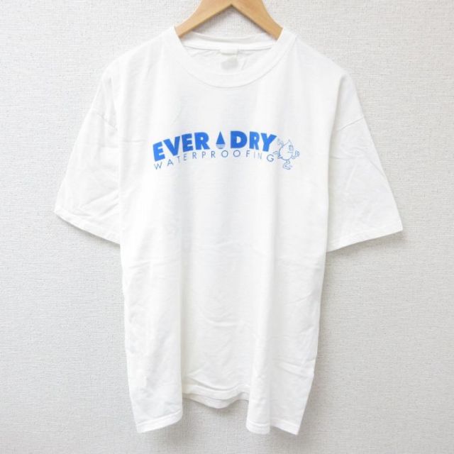 XL★古着 半袖 Tシャツ メンズ EVER クルーネック 白 ホワイト 25jun27 中古