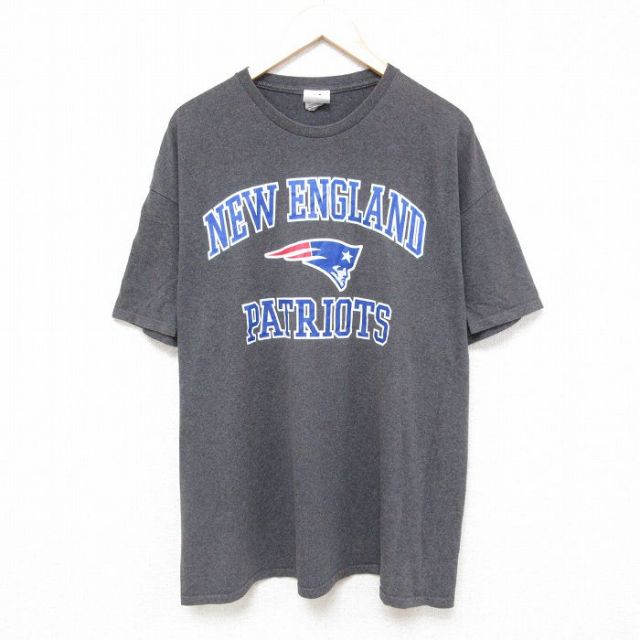 【50%OFF】マジェスティック 半袖Tシャツ NFL ニューイングランドペイトリオッツ グレー XL | 古着