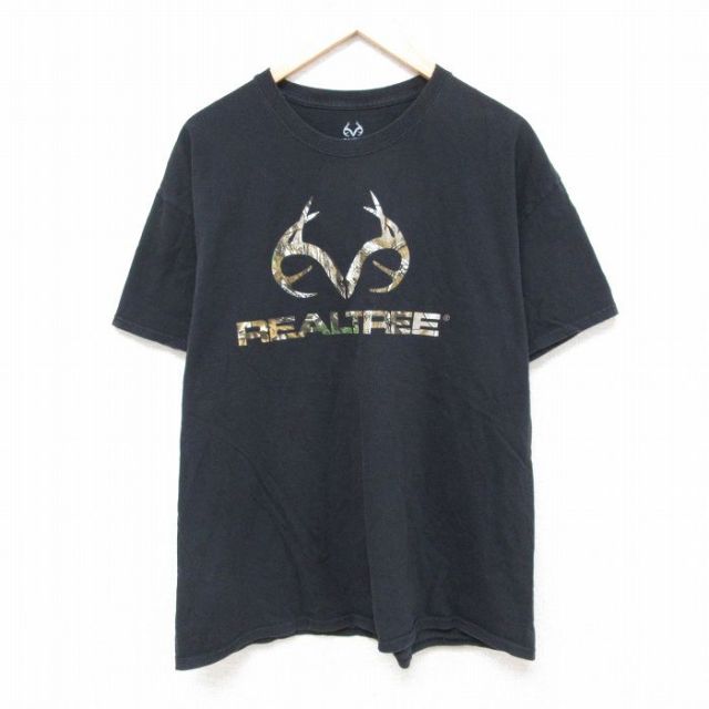 リアルツリー 半袖Tシャツ ブラック XL | 古着